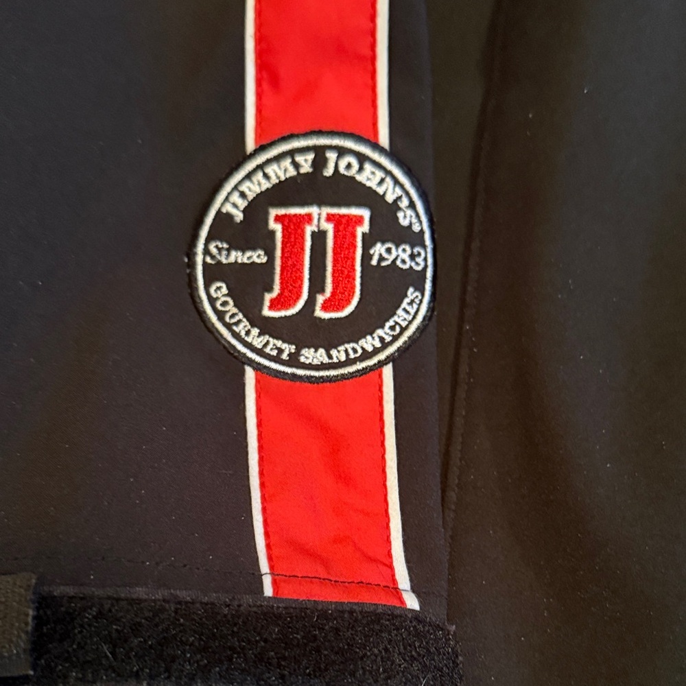 Stylish Black and Red Men's Jimmy John’s Jacket - Picture 6 of 6